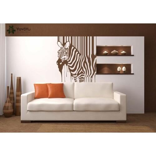 Zebra Wall Stickers For Kids Rooms Vinyl Wall Decal Animal Modern Poster Sofa Gifts Waterproof Art Mural Nursery Room DecorSY277