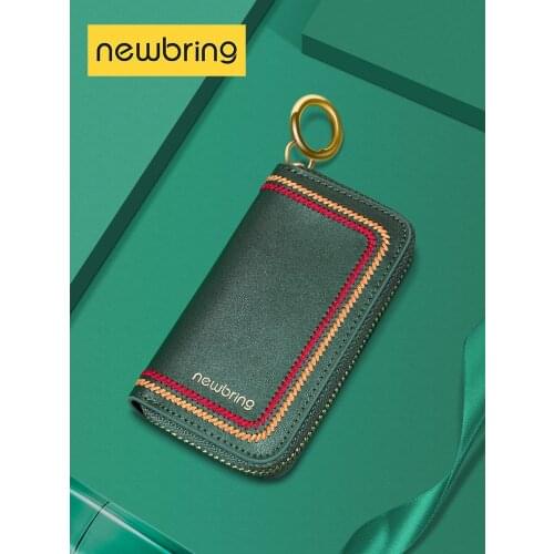 New Bring Keychain Case Bag for Apple AirTag Access Card Keys Multifunctional Genuine Leather Case Keychain Protect Cover Case