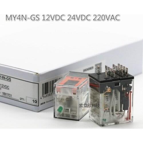New Relay My4n-j 12vdc 24vdc 220vac /my4n-gs 12vdc 24vdc 220vac