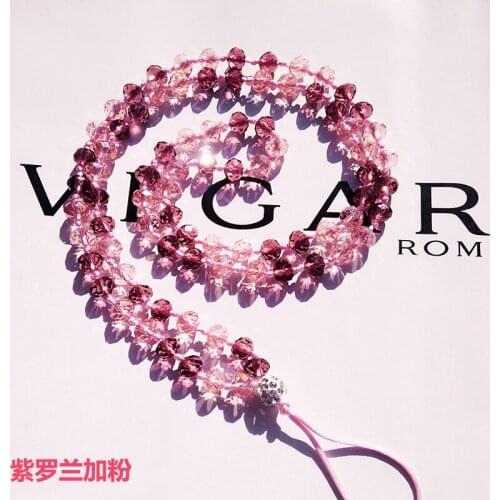 Luxury Bead Mobile Phone Strap for iphone Samsung Huawei Xiaomi OPPO Vivo OnePlus ID Card Lanyard Necklace Keychains Long Rope