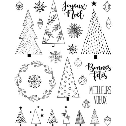 Christmas tree clear Stamp Transparent seal for DIY scrapbooking/Card Making c575