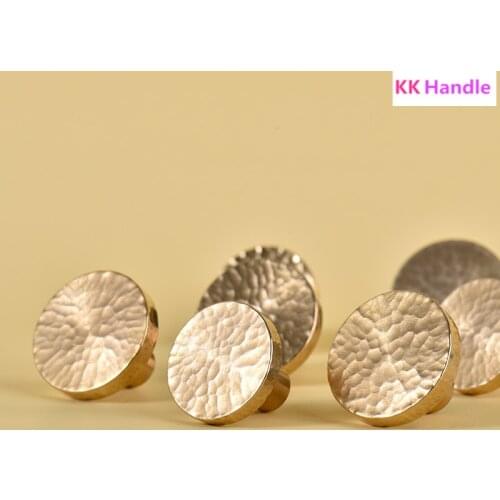 Handmade Brass Round Cabinet Door Knobs and Handles Furnitures Cupboard Wardrobe Drawer Pull Handles