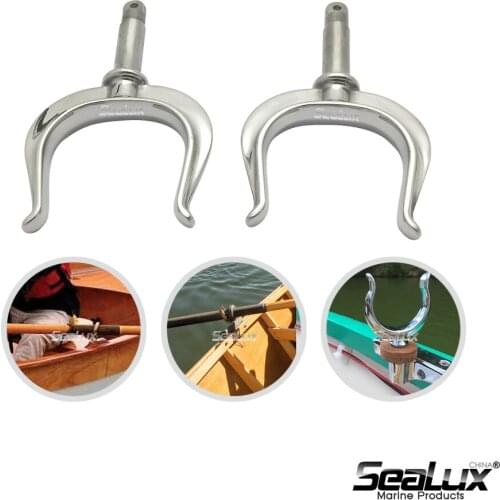 Sealux 2 pcs per set Marine Grade Stainless Steel Oarlock open end for 1/2" socket Marine Yacht Boat Fishing Accessory