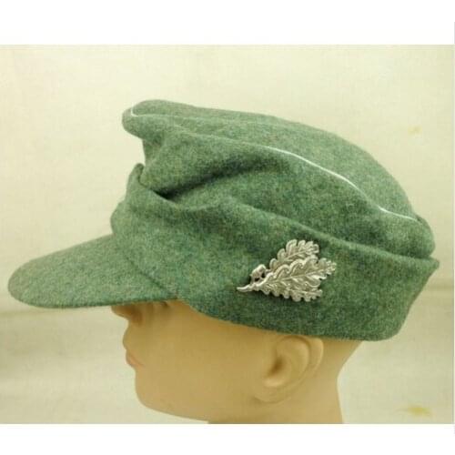 WWII WW2 GERMAN WH OFFICER M43 PANZER WOOL FIELD CAP & SNIPER BADGE HAT REPRO World Military Store Military Hat