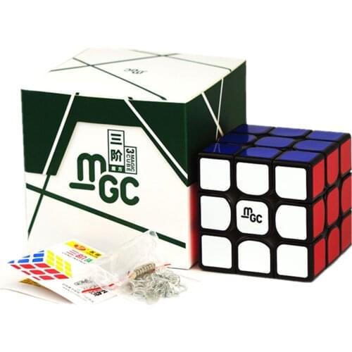 Yj MGC 3x3x3 Magic Cube Magnetic 3x3 Speed Cubes Black Core Puzzle Toys Gift for Kids Adults Professional Cube Game