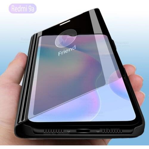 Mirror View Smart Flip Case For Global Version Redmi 9A Mobile Phone cover on for Xiaomi Redmi 9A 9 A original Magnetic fundas