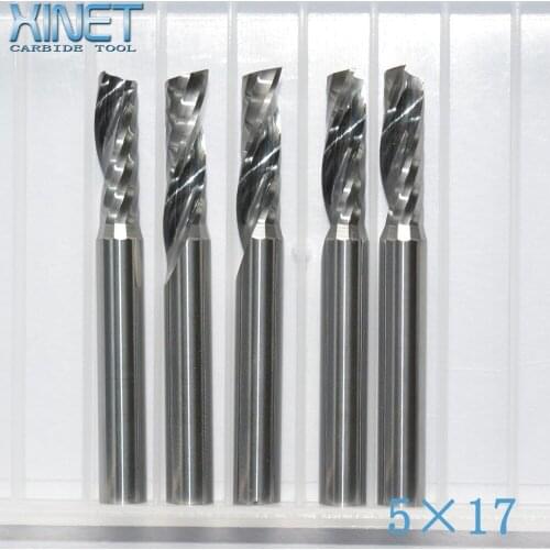 5mm*17-32mm,Freeshipping,CNC machine tool,solid carbide end mill cutter,acrylic milling cutter,1 flute end mill,PVC,MDF,Acrylic