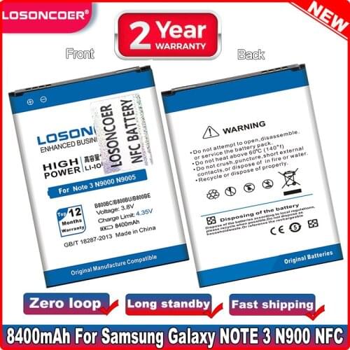 B800BC/U/E 8200mAh Battery For Samsung Galaxy Note 3 III Note3 NFC N9005 N900 N9002 N9008 N9006 N9008S N900T/P N9000 N900A N9009