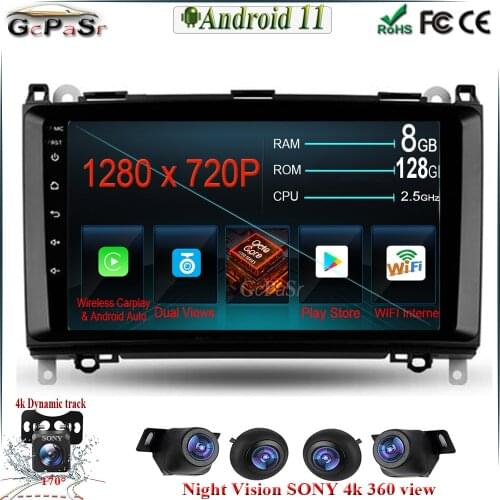 6G+128G 9 " Android 11 Car Radio Player for Benz B200 Een B Klasse W169 W245 Car Multimedia Video player GPS Navigation BT WIFI