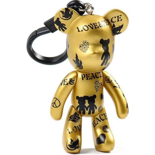 Fashion New Bear Keychain Gadgets For Men Cute Girls Animal Key Chain On The Bag Car Trinket Male Jewelry Party Gift Souvenirs