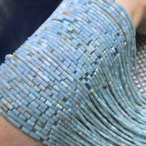 Natural Stone Tube Loose Beads 2x4mm Semi-gems Small Beaded for Women Jewelry Making Necklace DIY Bracelet Accessories 39cm