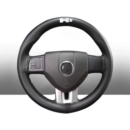 38 CM Top Genuine Leather Steering Wheel Cover for Hummer H3 Car Interior Accessories