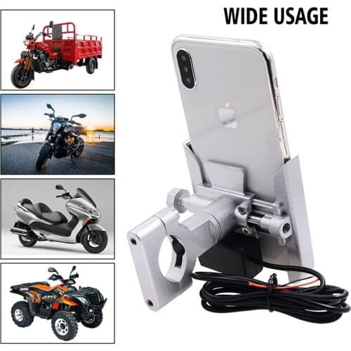 Motorcycle Navigation Holder 360 Motorbike Universal Rotating Mount Mobile Phone Stand USB Charging For iPhone