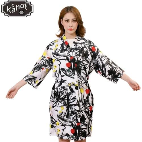 Salon Professional Hairdressing Ink Painting Style Kimono Beauty SPA Guest Robe Barber Shop Customer Dye Hair Gown Apron