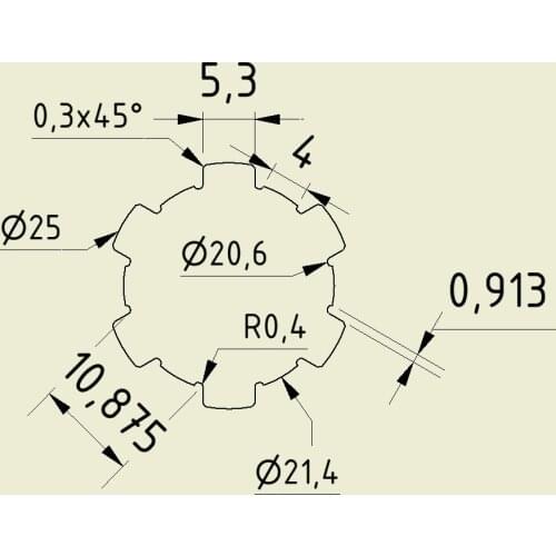 Combination with the two drawing to customize gear hob cutter inner hole 22mm gear cutting tools involute spline hob cutter