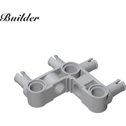 Little Builder 55615 MOC Bricks Four-Bolt Three-Hole Right-Angle Connector 10pcs Building Blocks DIY Puzzle Assembles Toys Gifts