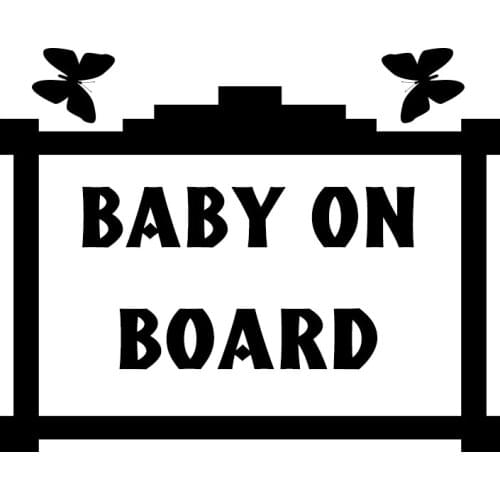 16.4X13.2CM Creative Cartoon Window Decoration BABY ON BOARD Safety Sign Personality Car Sticker