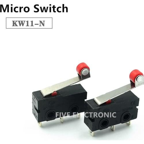 KW11-N KW12 5A 250V 3Terminals Microswitch with Handle Pulley Contact Switch