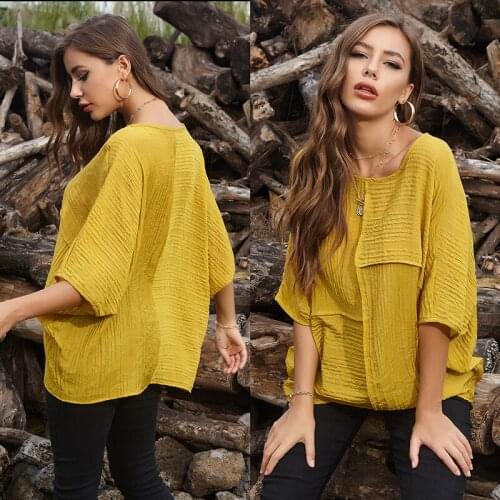 Summer Plus Size Solid T Shirt Women Patchwork Casual Blouses Loose Short Sleeve Tshirt Oversized Female Pullover Tops Tee Tunic