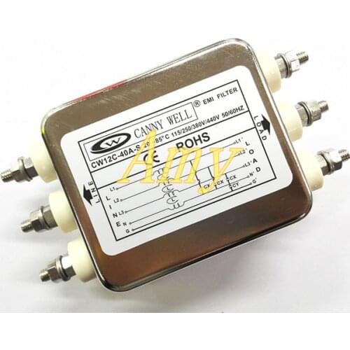 Power EMI filter CW12C 30A 40A 50A S three-phase four wire AC 380V
