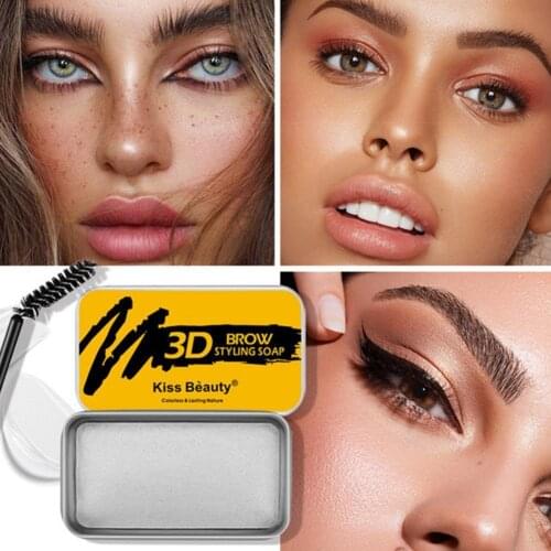 Eyebrow Soap Wax Fluffy Eyebrows Gel Eyebrow Styling Lift Brow Soap Transparent Stereotype Sculpt Soap Waterproof Brow Make Z7B8