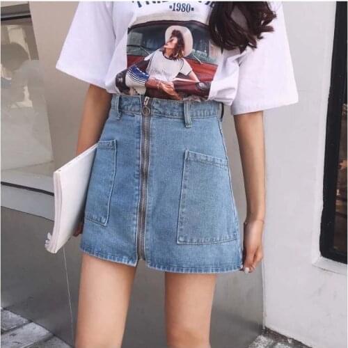 Женские юбки джинсовые PADEGAO China At AliExpress