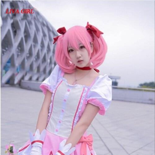 LIVA GIRL Madoka Kaname Cosplay Wig Puella Magi Madoka Magica Costume Play Wigs Halloween Costumes Hair