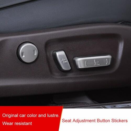 QHCP Seat Adjustment Button Switch Cover Sticker Trims 6Pcs/Set ABS Electroplating Fit For Lexus RX300 200T 450H Car Accessories