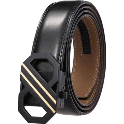 Mens Cowhide Leather Belt NEW Male Automatic Buckle Belt Ceinture Hommes Luxury Business Waistband for Men Width:35mm