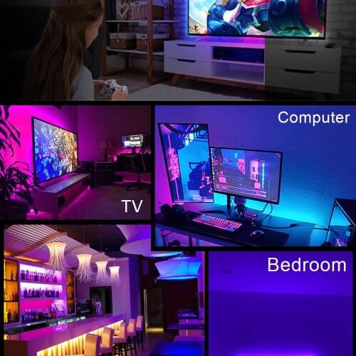 LED Lights StripS USB Infrared Control RGB SMD2835 DC5V 1M 2M 3M 4M 5M Flexible Lamp Tape Diode TV Background Lighting luces LED