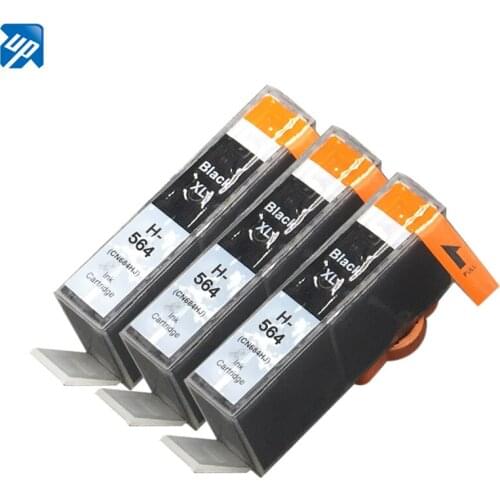UP 3pk ink cartridges Compatible For HP 564 XL 564 FOR HP Photosmart 6510 6512 6515 6520 6525 7520 D7560 C6350 C6380 with Chip