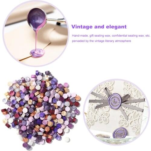 100pcs Octagon Sealing Wax Beads Mixed Color Seal Stamp Wax Tablet Pill for Envelope Wedding Invitation Waxes Craft Decoration
