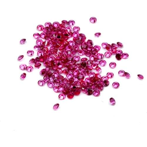 0.8mm to 3mm 5# red color artificial ruby round shape corundum for jewelry making