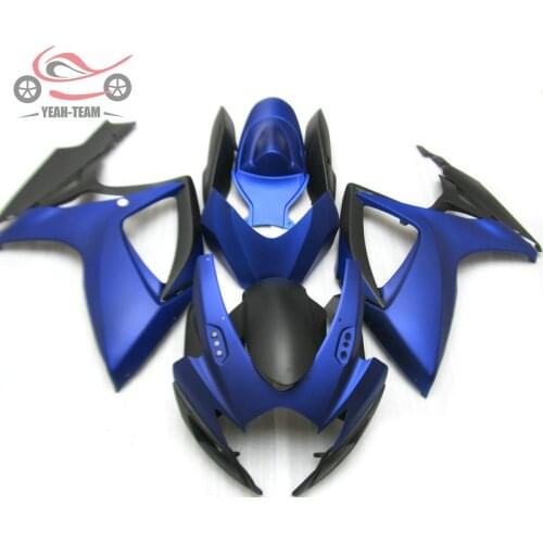 100% fit Injection fairing kits for SUZUKI K6 GSXR 750 600 2006 2007 matte blue road race Chinese fairings kit GSXR600/750 06 07
