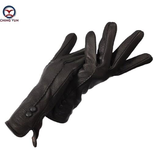 2021 New Fashion Winter Spring Woman Gloves Genuine leather imitation deer Ladies Glove 70% wool knit lining womens mittens