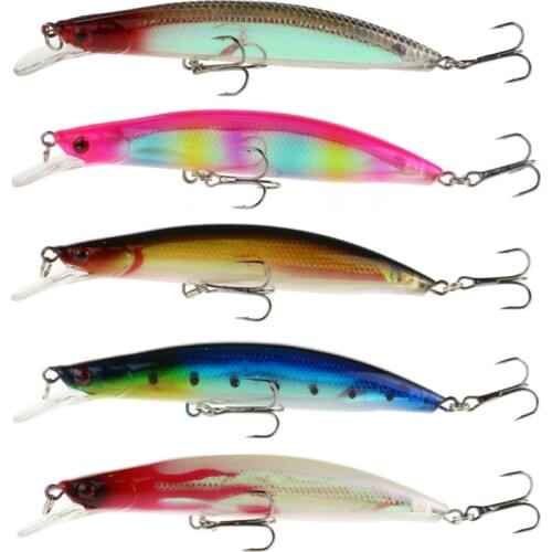 5Pcs Laser Minnow Fishing Lures 11cm 13.3g Casting Hard Bait Wobblers Crankbait Swimbait Bass Pike Perch Muskie Fish Lure