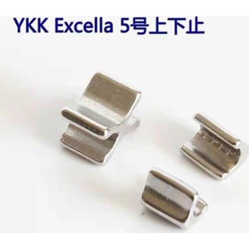 50 Sets/lot 5# YKK Excella Zipper Accessories Stopper Up and Down Head End Plug Silver