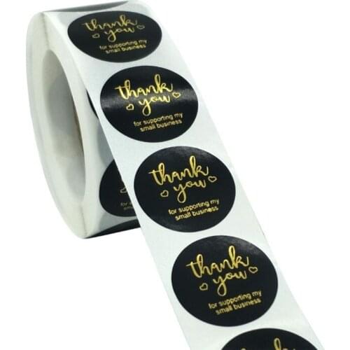 5000pcs Thank you Black Handmade Cake Packaging Sealing Label Kraft Sticker Baking DIY Gift Box Stickers