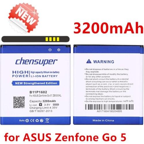 Chensuper 3200mAh Battery B11P1602 for ASUS Zenfone Go 5" ZB500KL X00AD X00ADC X00ADA