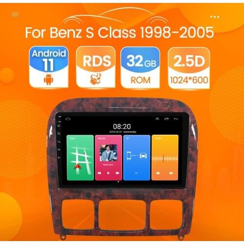 Android 11 Systems Car Radio GPS Player for 1998-2005 Mercedes Benz S Class W220 S280 S320 S350 S400 S430 S500 S600 S55 AMG