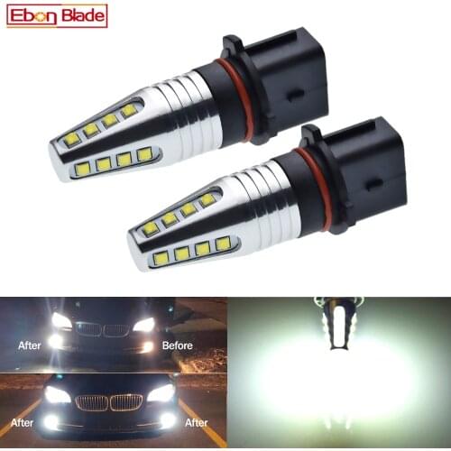 2pcs 6000K White Canbus Error Free Car Lights High Power 80W P13W PSX26W Bulbs For Auto Fog Lamp Driving Running Light Source