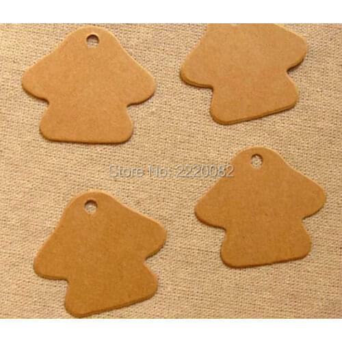Free shipping in stock blank tag 350gsm craft pape 4.6x4.3cm 500 pcs a lot gift tag/paper card hang label/cute shape tag