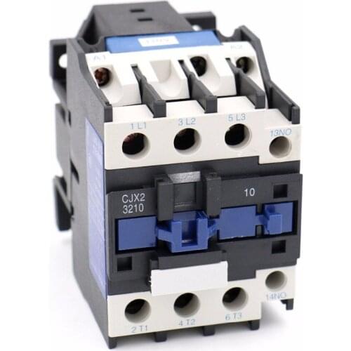 CJX2-3210 24VAC 36V 110V 380V 220V 50Hz Coil Voltage 50A 3 Pole 1NO 35mm DIN Rail AC Contactor