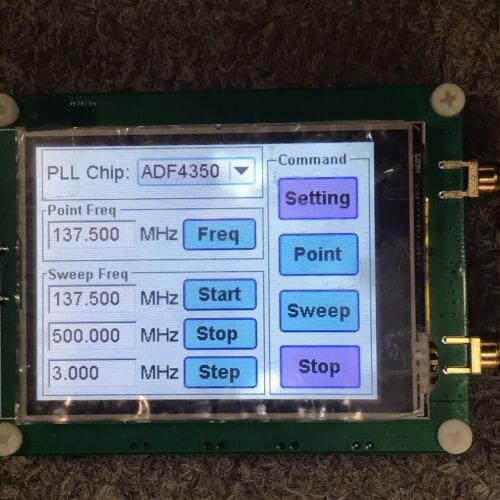 35-4400M ADF4351 ADF4350 RF signal source Signal generator wave / Point frequency sweep touch screen LCD display control