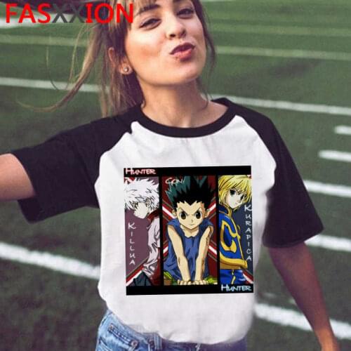 Hunter x Hunter Killua Zoldyck Kurapika Hxh Devil Eye summer top t-shirt male vintage plus size 2021 kawaii plus size