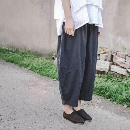 Johnature Women's Wide Trousers