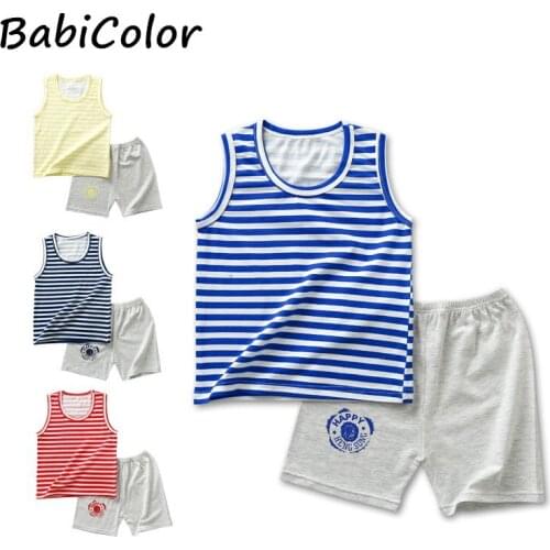 Baby Boys Clothing Sets Cute Summer T-Shirt Cartoon Children Boys Clothes Suit for Kids Outfit Infant Boy Tracksuit
