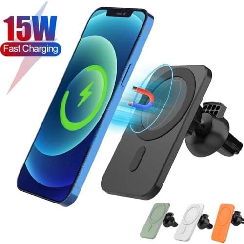 15W Fast Magnetic Wireless Chargers For Apple iPhone 12 Mini Pro Max Macsafing Macsafe Charger Car Mount Induction Charging Dock
