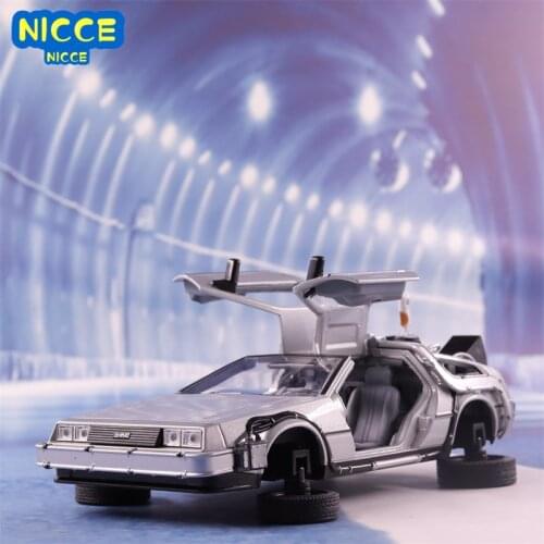 Welly 1:24 Diecast Alloy Model Car DMC-12 delorean back to the future Time Machine Metal Toy Car Gift Collection car models