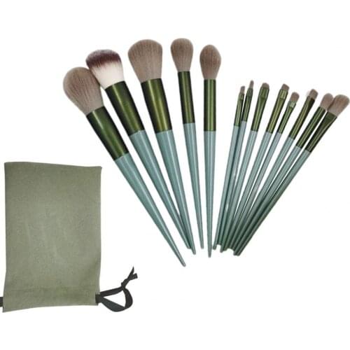 13Pcs/Set Makeup Brush Set Soft Bristles Quick-drying Safe Smooth Surface Gentle Texture Makeup Brush Set Cosmetics Accessory